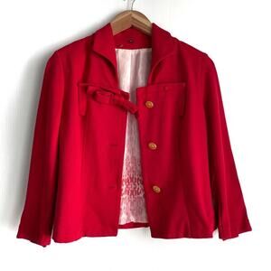 Cabi Beau Jacket Love, Carol Collection red blazer jacket size 2 bow Valentine